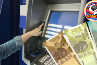 “Hybrid ATM machine displaying options for small currency notes like ₹10, ₹20, and ₹50 for public use.”