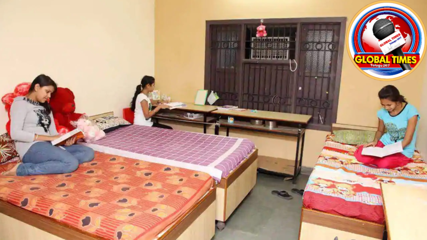 “Government hostel building for girl students symbolizing education support and women empowerment in India.”