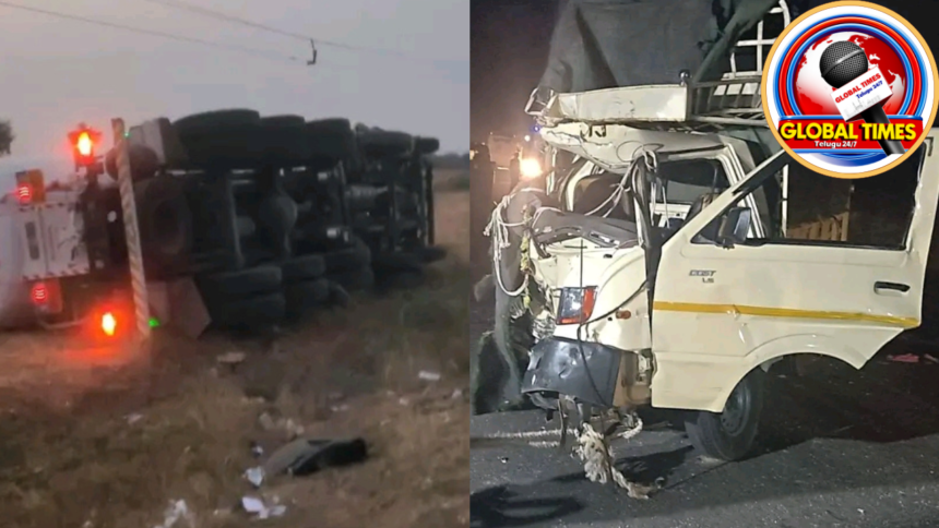 Kurnool road accident Mantralayam Chilakaladona Bolero tanker crash 12 dead pilgrims Andhra Pradesh breaking news
